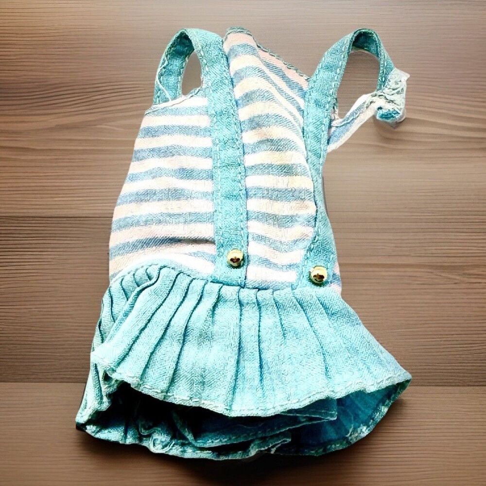 Vintage 1963 Mattel Skipper Swimmates #1906 Blue Striped Swimsuit Outfit